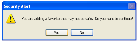 Click Yes in the Security Alert