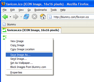 Save the blummy favicon